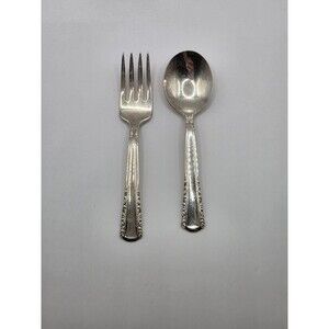 Holmes & Edwards Baby Fork and Spoon Vintage Marked IS